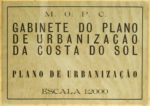 Plano de Urbanização: Escala 1/2000